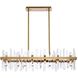 Serena 24 Light 42 inch Satin Gold Linear Chandelier Ceiling Light