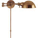 Chapman & Myers Boston2 23 inch 60 watt Hand-Rubbed Antique Brass Swing Arm Wall Light