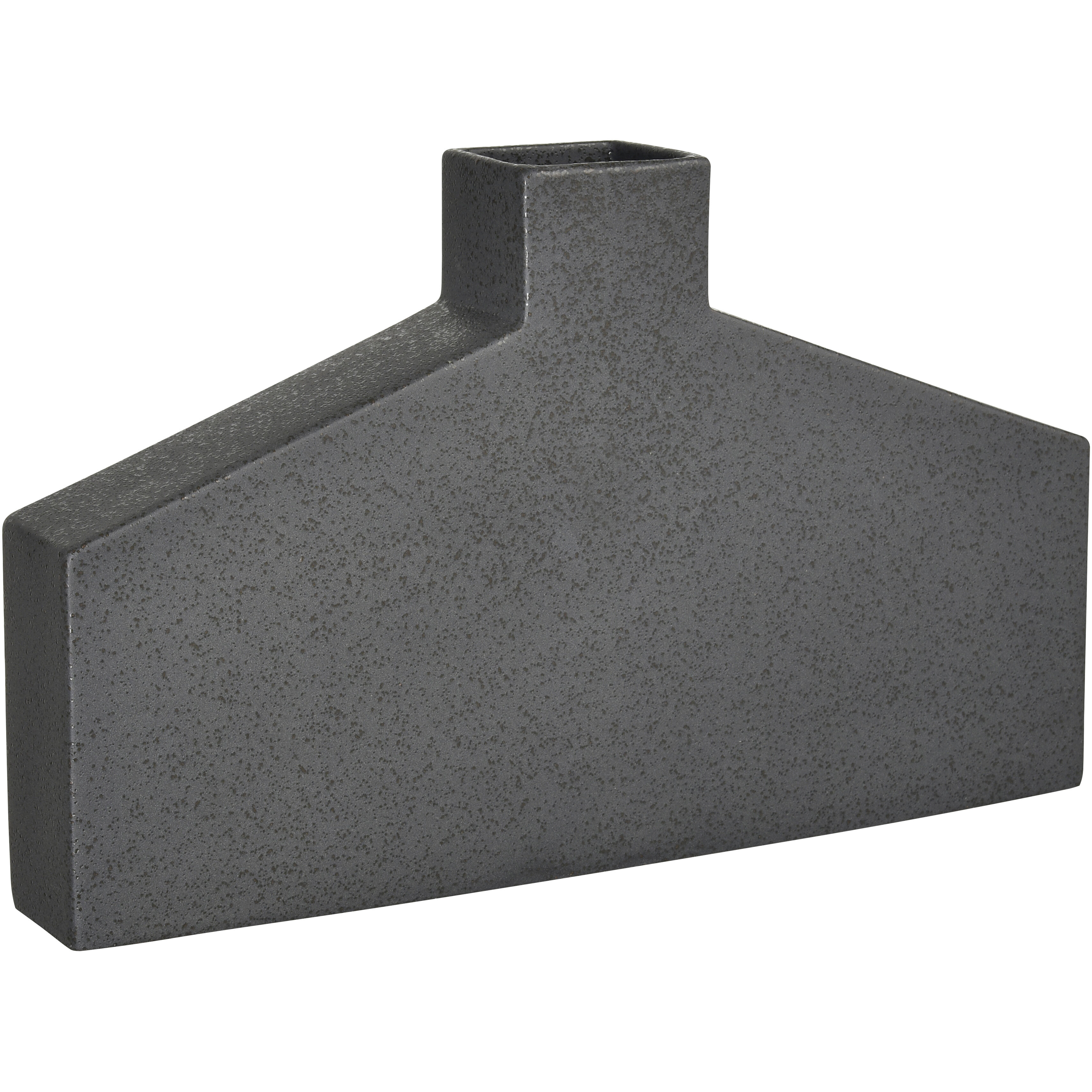 Drue 16.25 X 10.25 inch Vase in Speckled Black