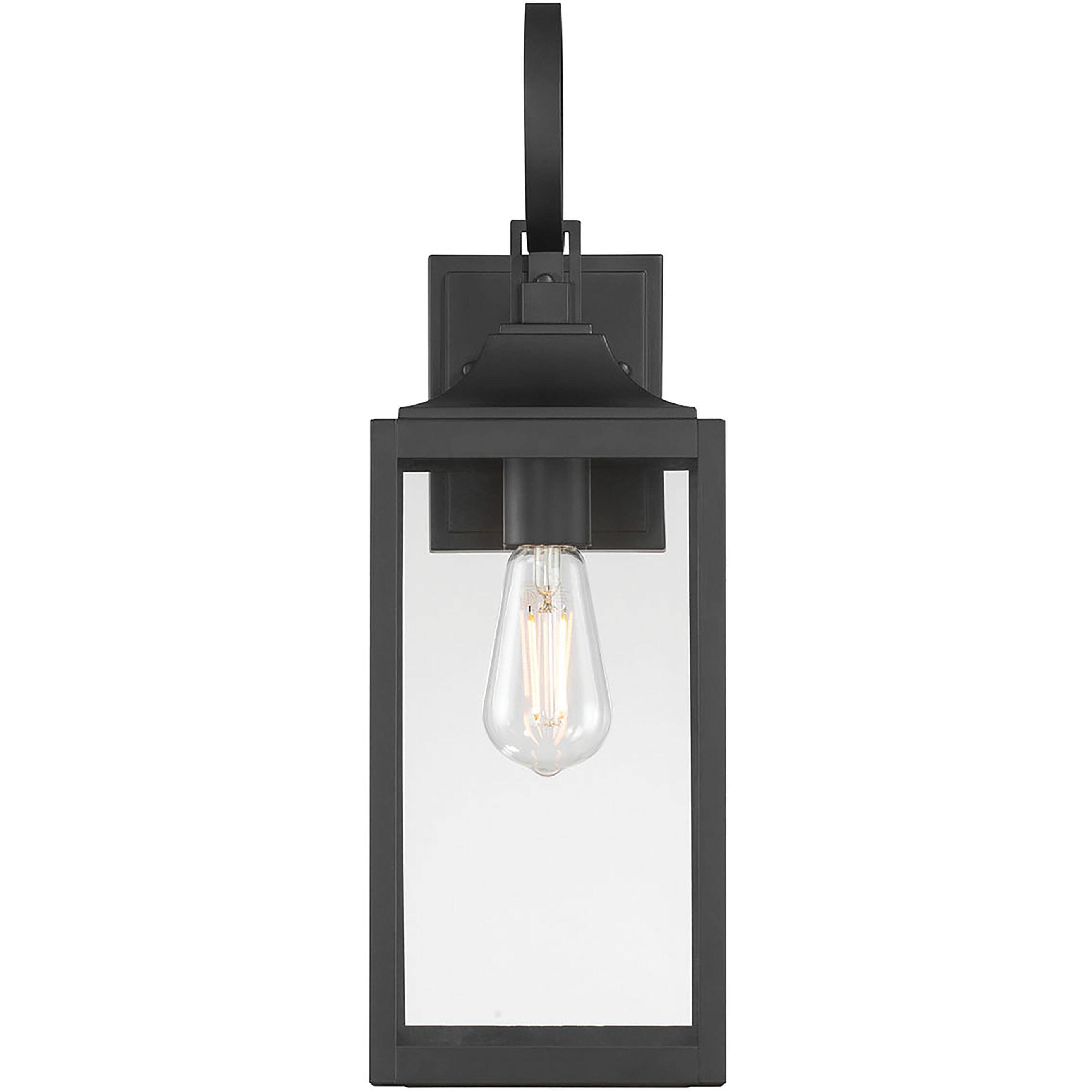 Halston 1 Light 19 inch Powder Coated Black Outdoor Wall Sconce