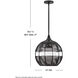 Maddox 1 Light 14 inch Black Outdoor Hanging, Open Air