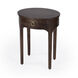 Alinia 1 drawer End Table in Dark Brown