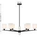 Collier 6 Light 40 inch Matte Black Chandelier Ceiling Light