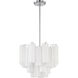 Addis 4 Light 17.75 inch Polished Chrome Chandelier Ceiling Light in White