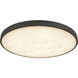 Alora Mood Evelyn 15.13 inch Matte Black and Alabaster Flush Mount Ceiling Light