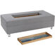 Austin Allen James 49.6 X 25.2 inch Gray and Clear Coffee Table