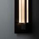 Axis 1 Light 19 inch Coastal Black Outdoor Sconce