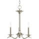 Briscoe 3 Light 17 inch Brushed Nickel Chandelier Ceiling Light