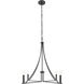 Contemporary 4 Light 30 inch Matte Black Chandelier Ceiling Light