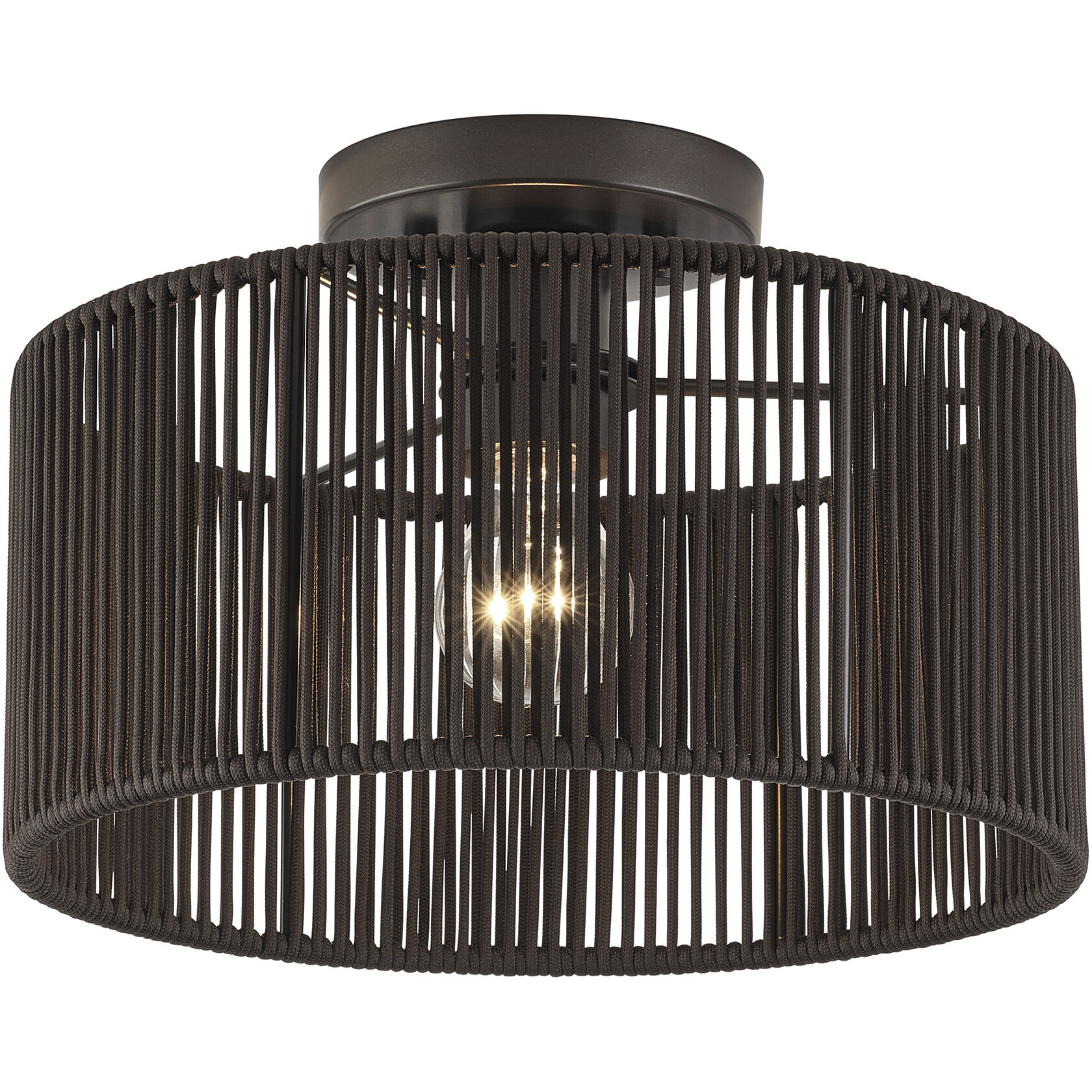 Acordia 1 Light 12 inch English Bronze Semi Flush Mount Ceiling Light, Medium