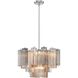 Addis 9 Light 22 inch Polished Chrome Chandelier Ceiling Light in Tronchi Glass Autumn