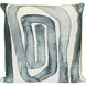 Wyatt Abstract 24 inch Sage Green and Soft Gray and Ivory Pillow in 24" x 24"