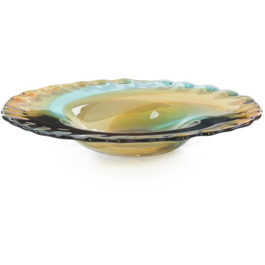 Handblown 17 X 3 inch Bowl, Rippled 