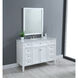 Park Avenue 48 X 35 inch White with Carrara White Marble Vanity Set