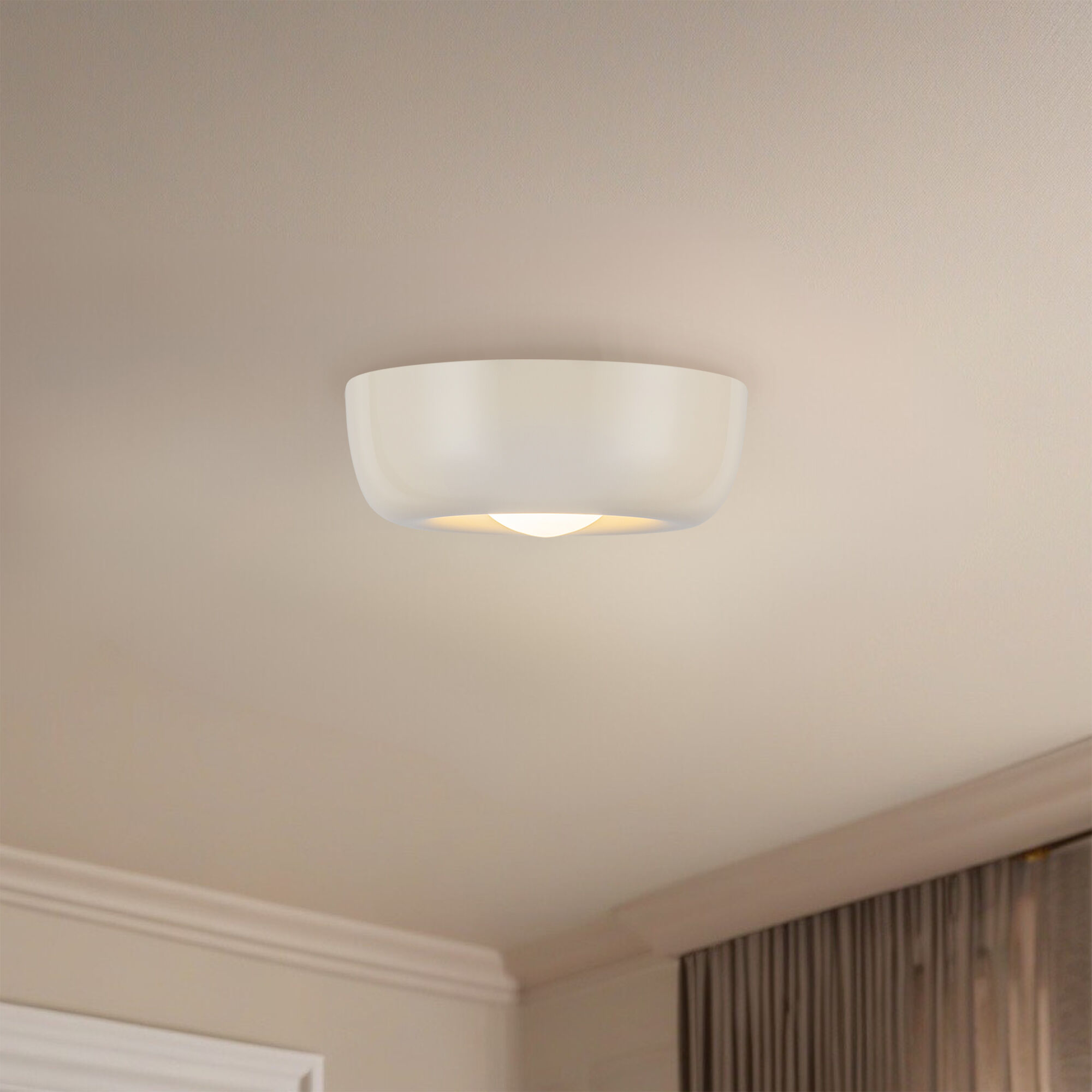 Hayden LED 6 inch Pearl White Flush Mount Ceiling Light