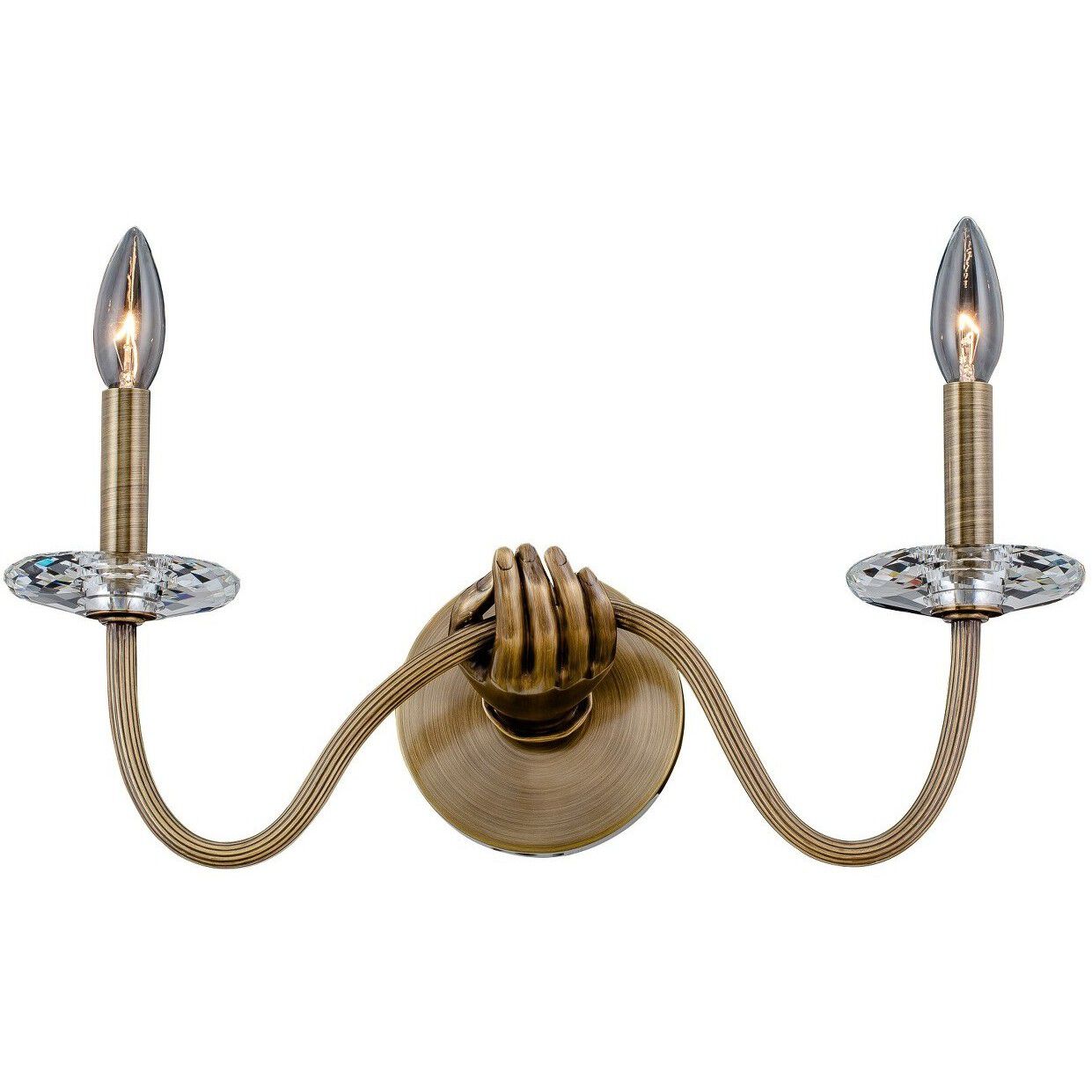 Venus Wall Sconce Wall Light in Historic Brass