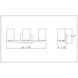 Capri 3 Light 21 inch Brushed Nickel Bath Vanity Wall Light, Luz Studio