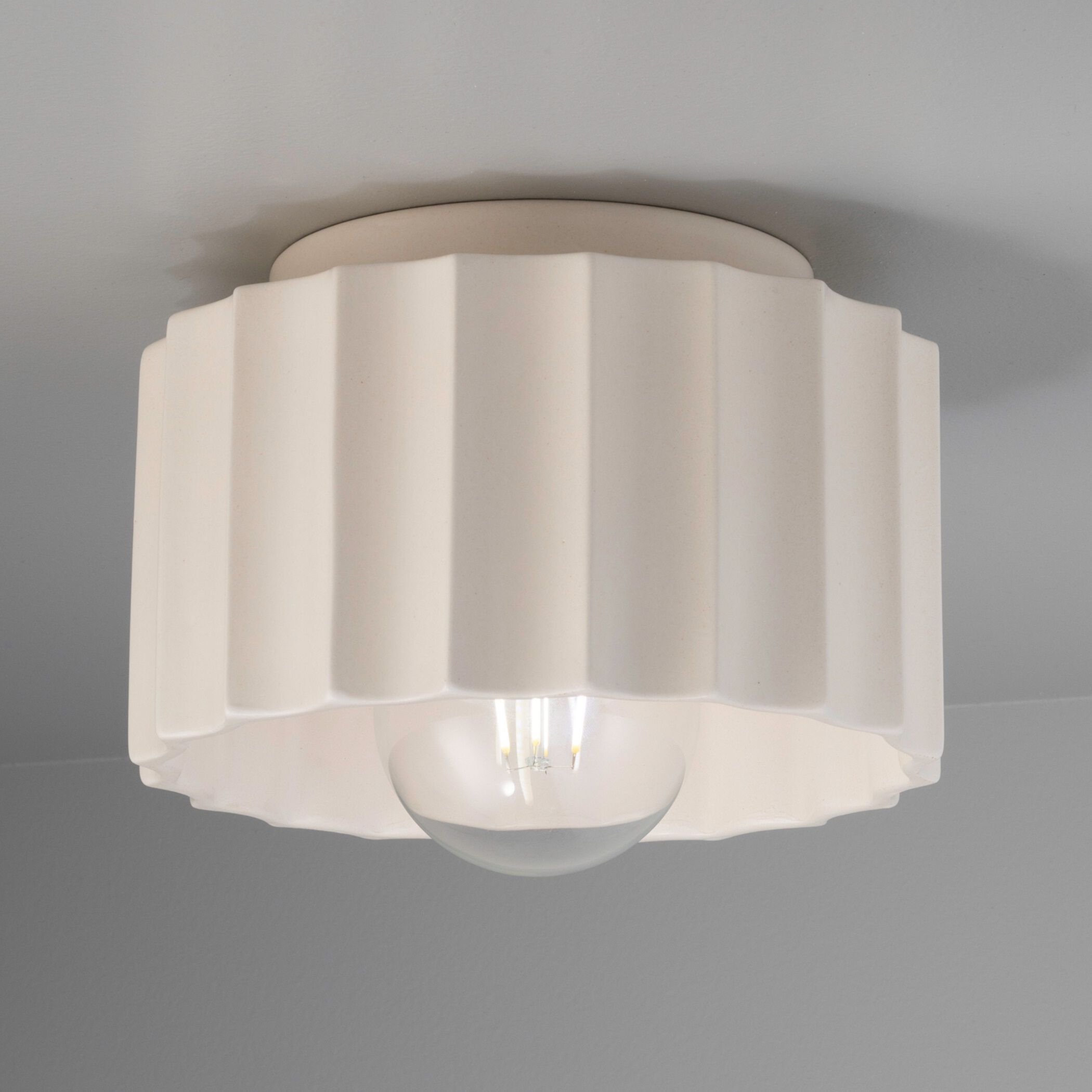 Radiance Collection 1 Light 8 inch Matte White Flush-Mount Ceiling Light