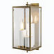 Back Bay 3 Light 24.5 inch Aged Brass Outdoor Wall Sconce