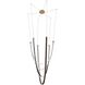 Ayers LED 59 inch Champagne Gold and Black and Brown Chandelier Ceiling Light