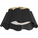 Waveform 3 Light 14 inch Dark Bronze with Legacy Brass Flush Mount Ceiling Light