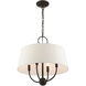 Cartwright 4 Light 18 inch English Bronze Pendant Chandelier Ceiling Light