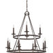 Voyager 12 Light 36 inch Malaga Foyer Chandelier Ceiling Light