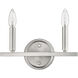 Sawyer 2 Light 12 inch Satin Nickel Vanity Light Wall Light