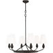 TOB by Thomas O'Brien Ziba 6 Light 32 inch Aged Iron Chandelier Ceiling Light