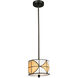 Evelyn 1 Light 8 inch Tiffany Bronze Mini Pendant Ceiling Light