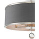 Luxour 5 Light 20 inch Polished Nickel Convertible Pendant Semi Flush Ceiling Light