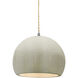 Radiance LED 7 inch Brushed Nickel and White Crackle Pendant Ceiling Light