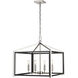 Wiscoy 4 Light 20 inch Black Polished Nickel Pendant Ceiling Light