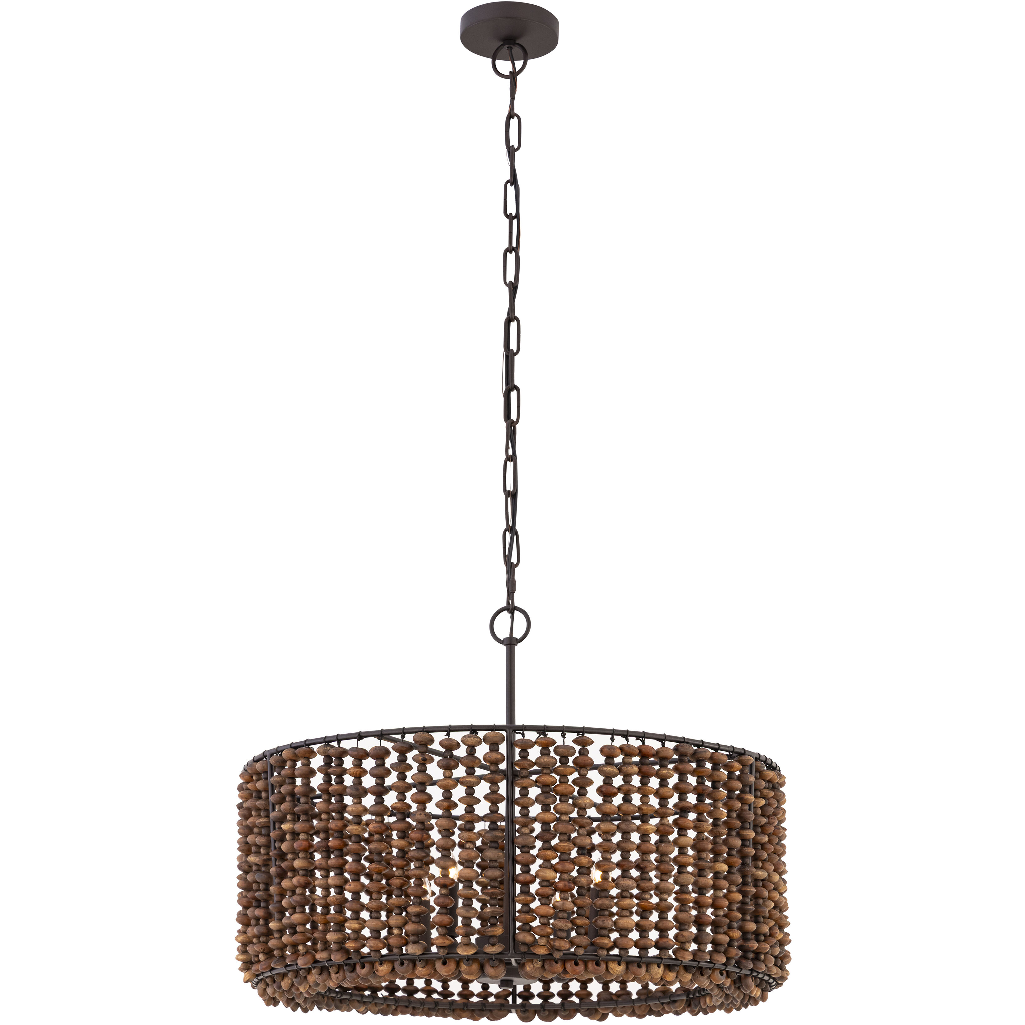 Beaudelle 4 Light 26 inch Dark Bronze Pendant Ceiling Light