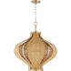 Monroe 3 Light 24 inch Aged Brass Pendant Ceiling Light