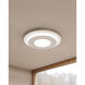 Offset LED 20 inch Textured White Flush Mount Ceiling Light