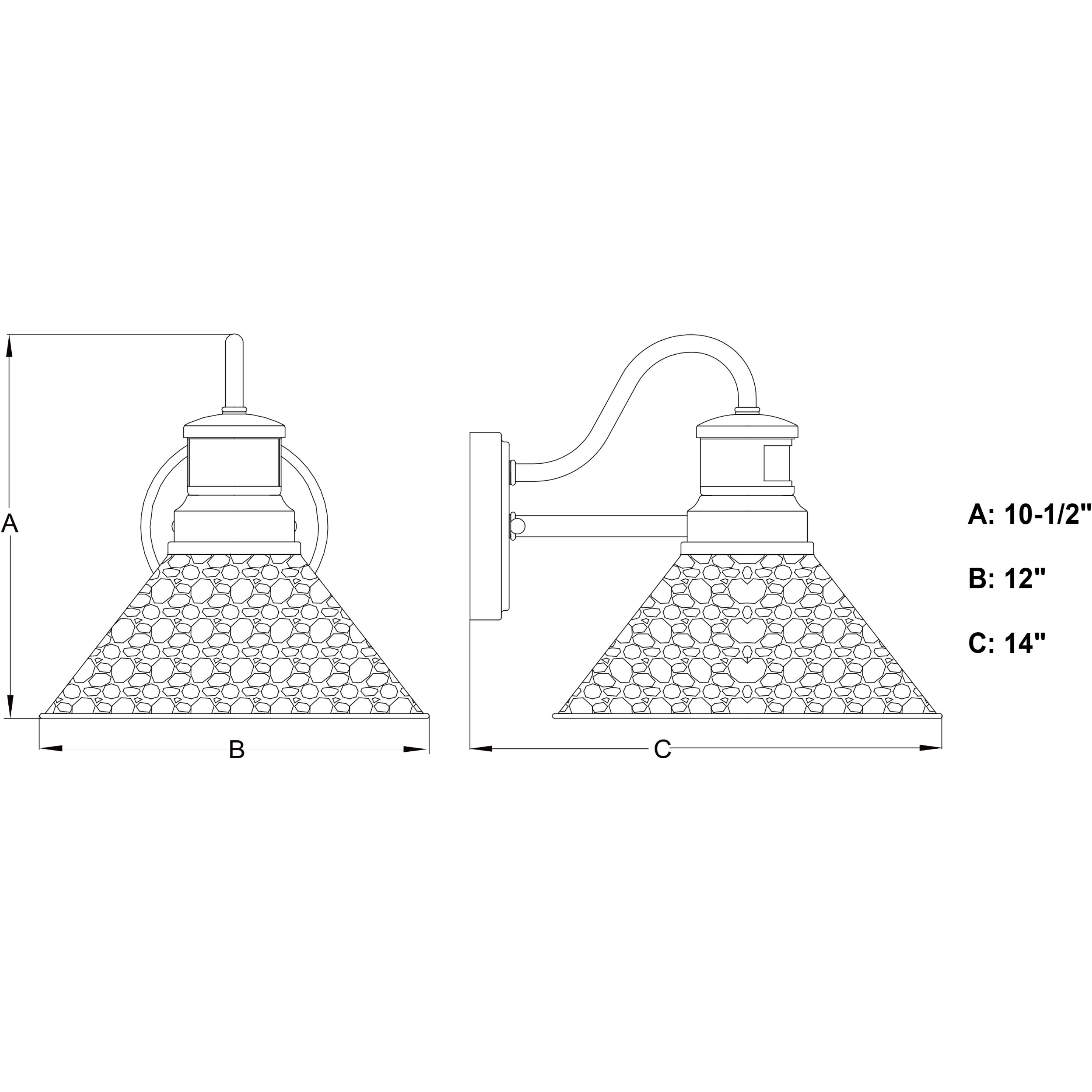 Outland Aged Iron and Light Gold Outdoor Motion Sensor