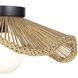 Provence Cafe LED 15 inch Natural Flush Mount Ceiling Light