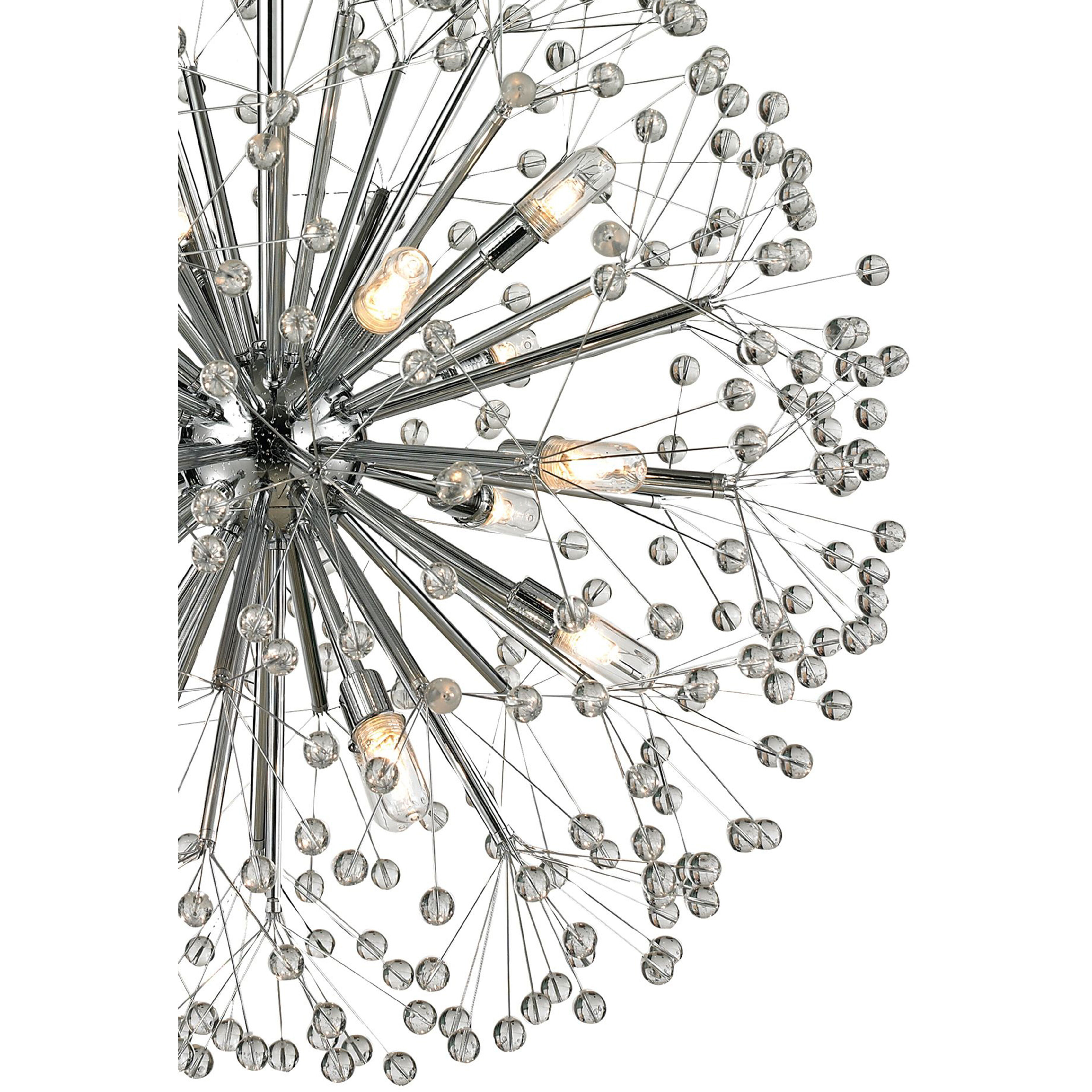 Starburst 16 Light 27 inch Polished Chrome with Clear Chandelier Ceiling Light