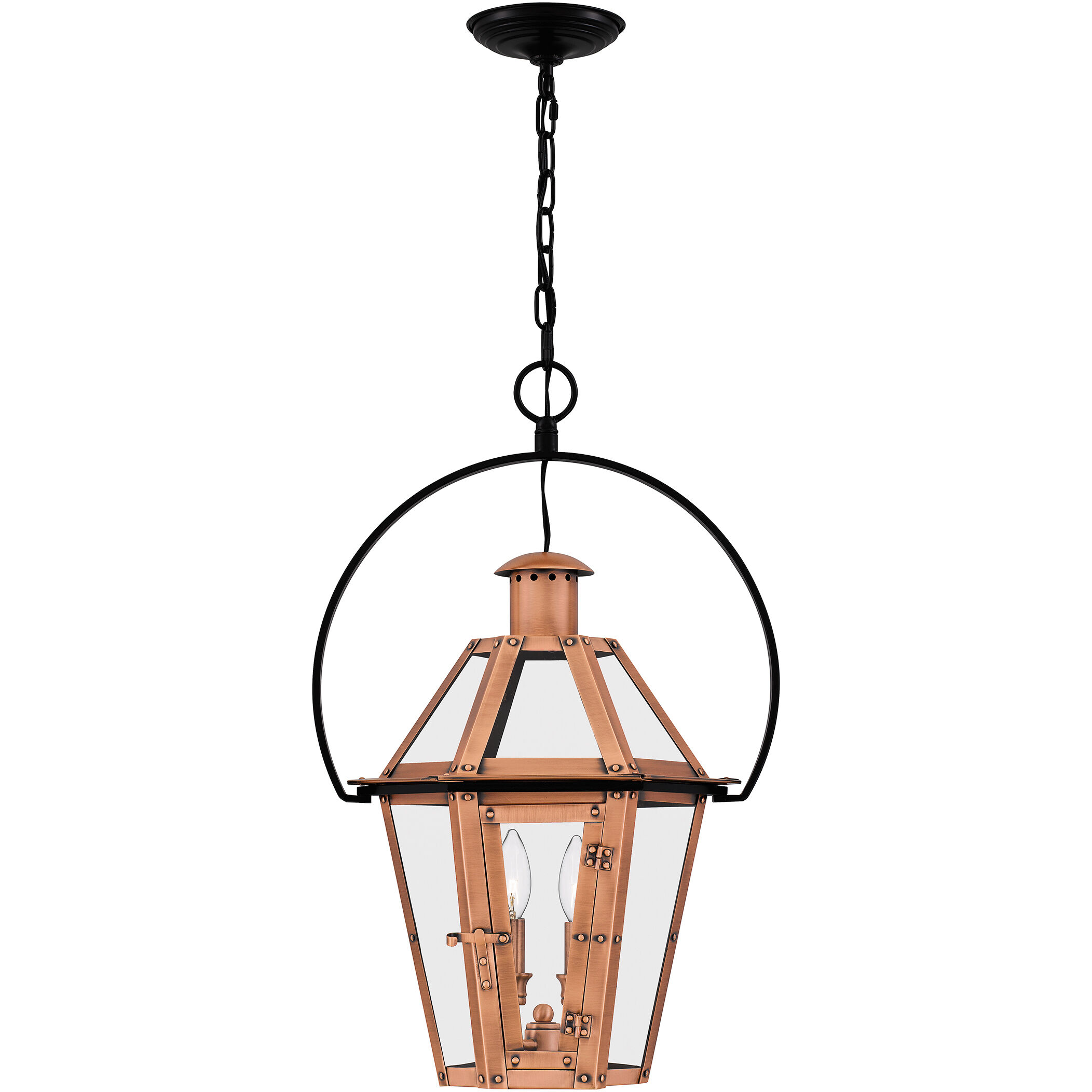 Burdett 2 Light 16 inch Aged Copper Pendant Ceiling Light