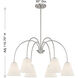 Modern 6 Light 30 inch Brushed Nickel Chandelier Ceiling Light