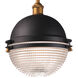 Portside 1 Light 12 inch Oil Rubbed Bronze/Antique Brass Outdoor Pendant
