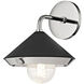 Marnie 1 Light 8 inch Polished Nickel Wall Sconce Wall Light in Polished Nickel and Black