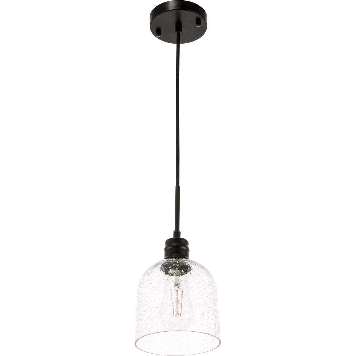 Gabe 1 Light 6 inch Black Pendant Ceiling Light