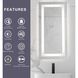 Riven 30 X 27 inch White LED Mirror