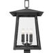Rainer 5 Light 26 inch Black Outdoor Post Mounted Fixture in G9