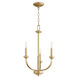 Reyes 3 Light 19 inch Aged Brass Chandelier Ceiling Light