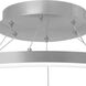 Circulo LED 32 inch Silver Chandelier Ceiling Light, Tiered