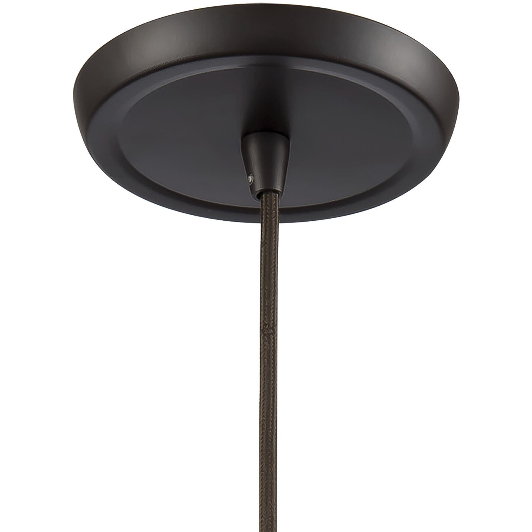 Hand Formed Glass 1 Light 8 inch Oil Rubbed Bronze Mini Pendant Ceiling Light