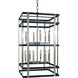 Montreaux 12 Light 20 inch Brushed Nickel with Matte Black Accents Foyer Chandelier Ceiling Light